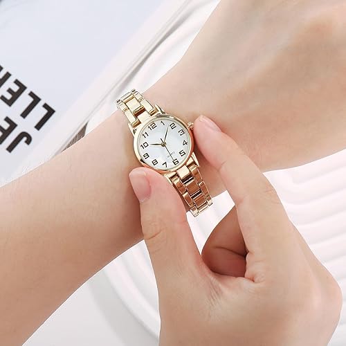 Womens Waterproof Wrist Watch,Women's Small Thin Analog Bracelet Quartz Watch Dainty Christmas Gifts