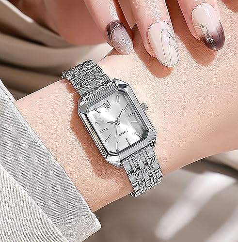 Watches for Women Wrist Watches Steel Strap Womens Watch Casual Fashion Simple Square Quartz Wristwatch